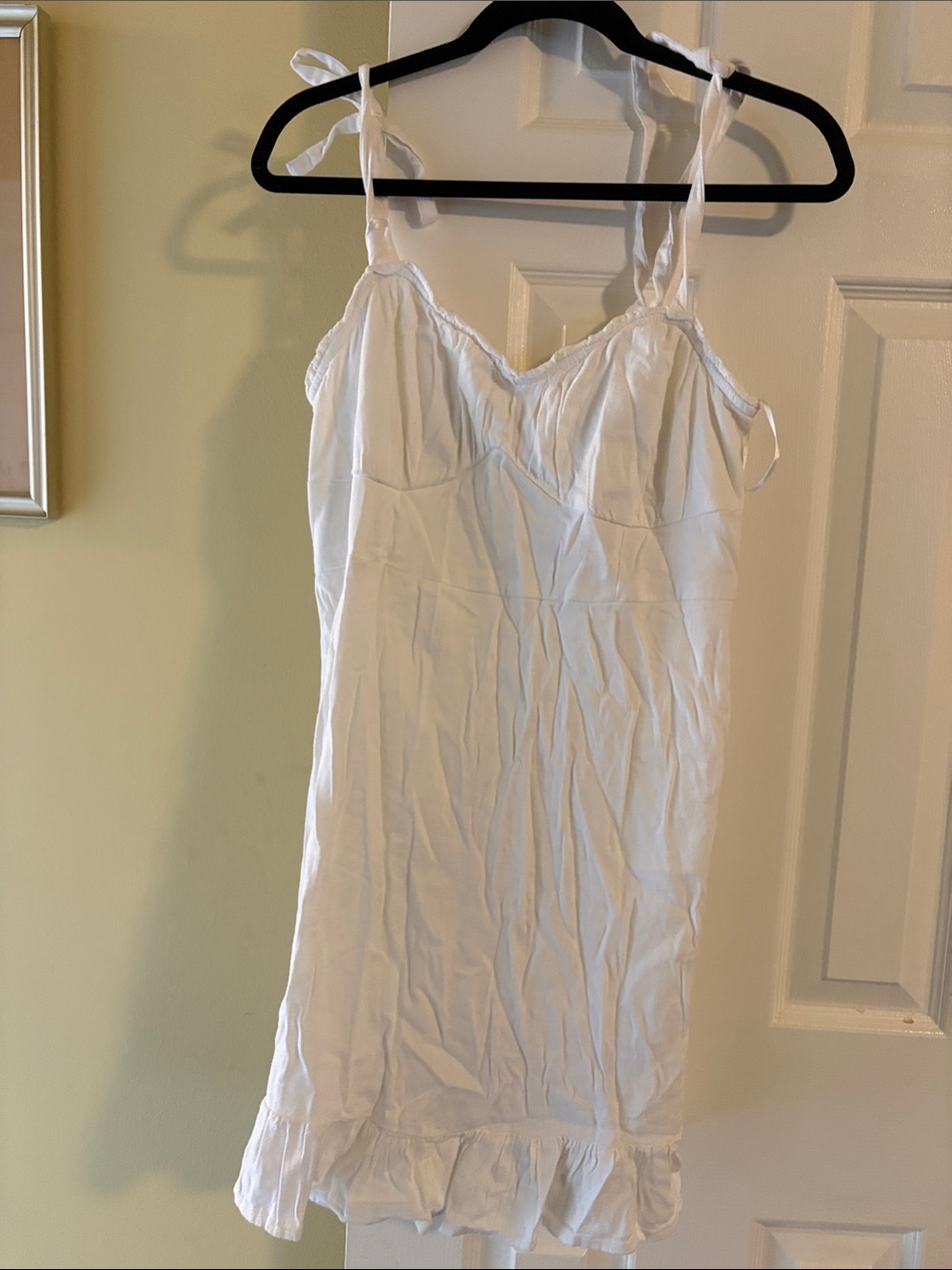 Hollister White Tie-Shoulder Slip Dress